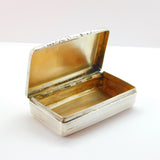 Georgian Sterling Silver Lined Snuff Box 1831 Birmingham Antique Thomas Spicer