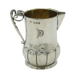 Arts & Crafts Sterling Silver Planished Cream Jug Antique 1905 Birmingham