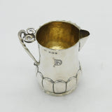 Arts & Crafts Sterling Silver Planished Cream Jug Antique 1905 Birmingham