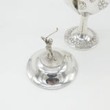 Large Sterling Silver Golf Sporting Trophy 1918 Birmingham Floral Bow Patterns