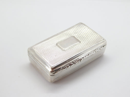 Georgian Sterling Silver Lined Snuff Box 1831 Birmingham Antique Thomas Spicer