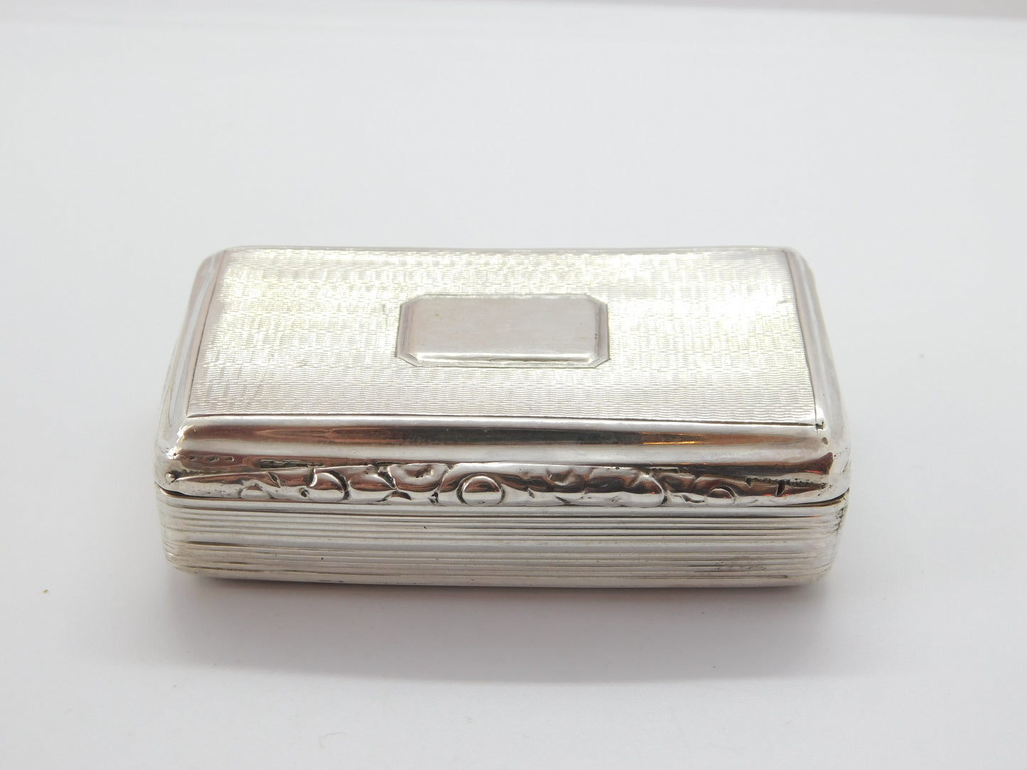 Georgian Sterling Silver Lined Snuff Box 1831 Birmingham Antique Thomas Spicer