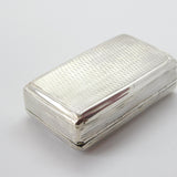 Georgian Sterling Silver Lined Snuff Box 1831 Birmingham Antique Thomas Spicer