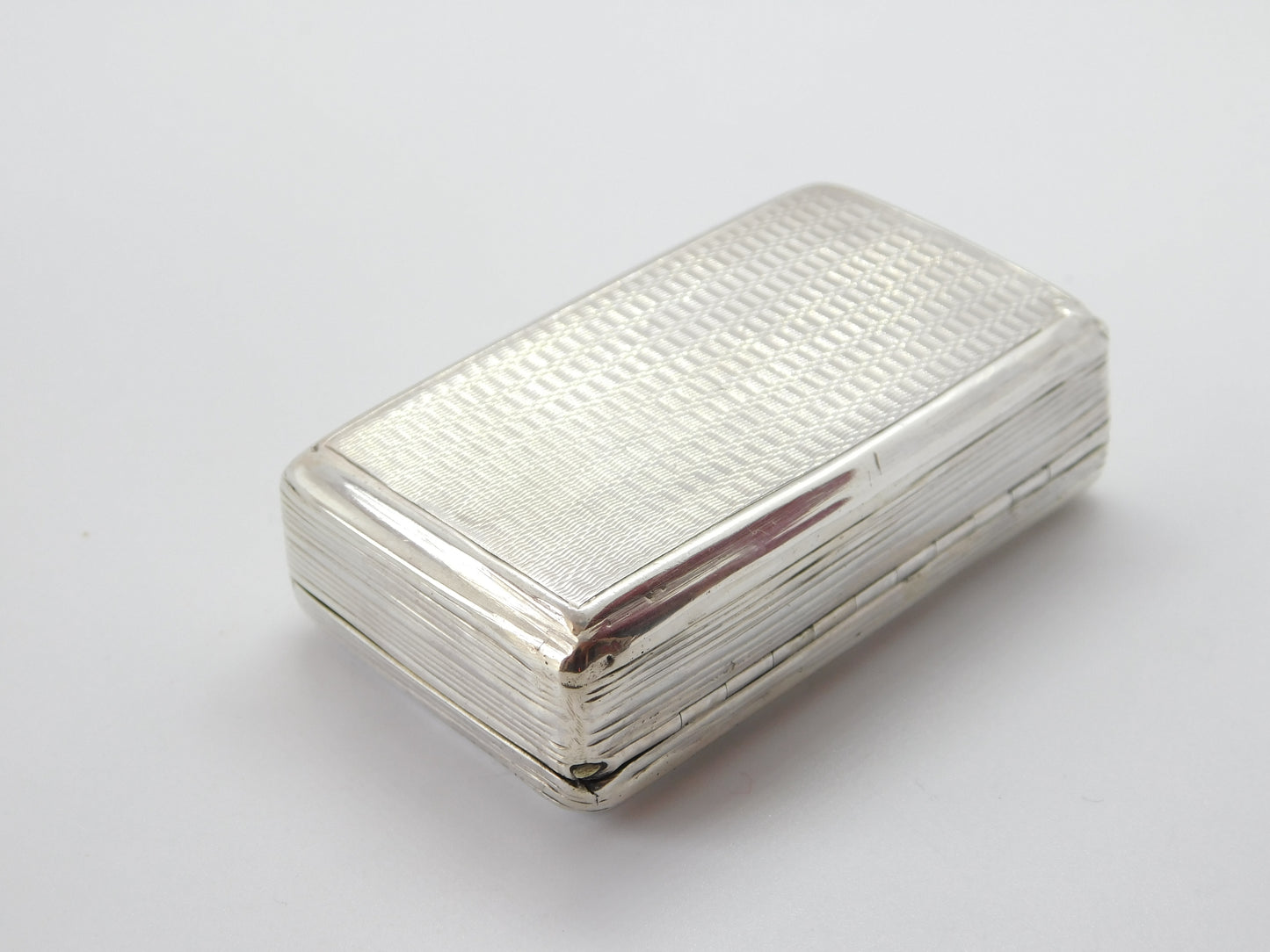 Georgian Sterling Silver Lined Snuff Box 1831 Birmingham Antique Thomas Spicer