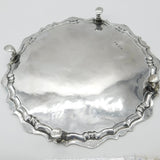 Large George II Sterling Silver Armorial Crested Salver 1748 London J. Robinson