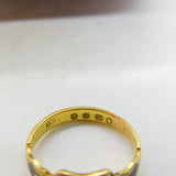 Victorian 18ct Gold, Black Enamel 'In Memory Of' Mourning Ring c1860 London