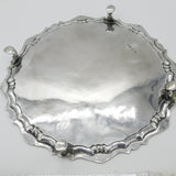 Large George II Sterling Silver Armorial Crested Salver 1748 London J. Robinson