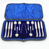 Edwardian Boxed Sterling Silver Six Piece Tea Set Antique 1905 Sheffield