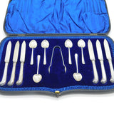 Edwardian Boxed Sterling Silver Six Piece Tea Set Antique 1905 Sheffield