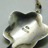 Art Nouveau Sterling Silver & Colourful Enamel Pendant Necklace Antique 1909