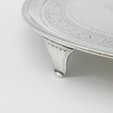 Irish Georgian Sterling Silver Crest Salver Dish 1801 Dublin Joseph Jackson