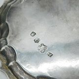 George II Sterling Silver Pair of Heraldic Salvers Antique 1732 London J. Tuite
