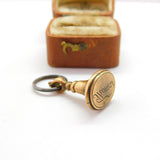 Georgian Rolled Gold 'Thomas' Seal Stamp Fob Cut Steel Split Ring c1820 Antique