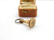 Georgian Rolled Gold 'Thomas' Seal Stamp Fob Cut Steel Split Ring c1820 Antique