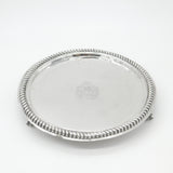 Charles II Sterling Silver Crested Paw Foot Salver Dish 1680 London Antique Maker NL