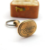 Georgian Rolled Gold 'Thomas' Seal Stamp Fob Cut Steel Split Ring c1820 Antique