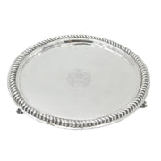 Charles II Sterling Silver Crested Paw Foot Salver Dish 1680 London Antique Maker NL