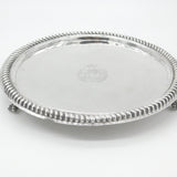 Charles II Sterling Silver Crested Paw Foot Salver Dish 1680 London Antique Maker NL