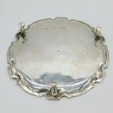George II Sterling Silver Heraldic Crest Salver Antique 1732 London E. Cornock