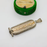 Egyptian 9ct Rose Gold on Sterling Silver Dorothy Name Pendant c1960 Vintage