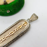 Egyptian 9ct Rose Gold on Sterling Silver Dorothy Name Pendant c1960 Vintage