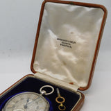 Boxed Sterling Silver Open-Face Pocket Watch Antique 1915 London