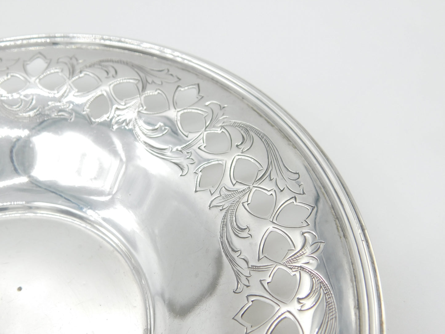 Tiffany & Co. Sterling Silver Pierced Floral Sweet Treat Dish c1930 Antique Deco