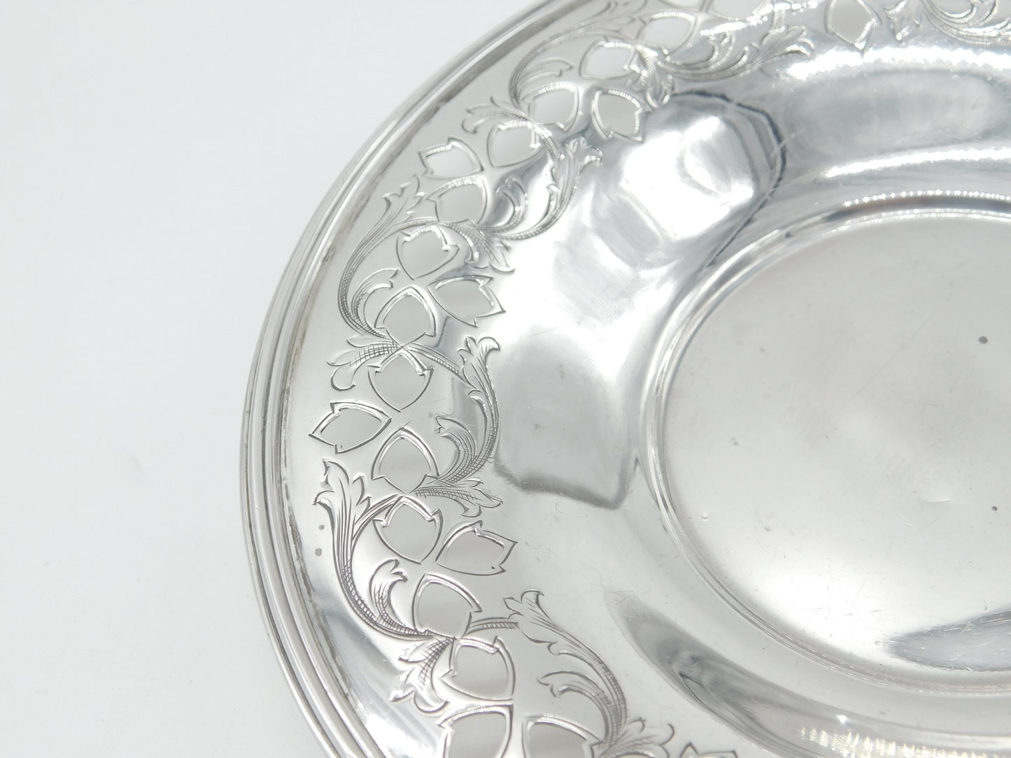 Tiffany & Co. Sterling Silver Pierced Floral Sweet Treat Dish c1930 Antique Deco