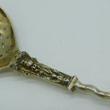 Victorian Sterling Silver Apostle Terminal Sugar Caster Spoon Antique 1885 London
