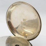 Boxed Sterling Silver Open-Face Pocket Watch Antique 1915 London