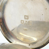 Boxed Sterling Silver Open-Face Pocket Watch Antique 1915 London