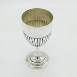 Victorian Sterling Silver Fluted Wine Goblet Antique 1886 London Goldsmiths