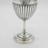 Victorian Sterling Silver Fluted Wine Goblet Antique 1886 London Goldsmiths