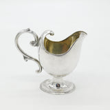 Victorian Sterling Silver Modernist Floral Cream Jug 1900 Birmingham Antique