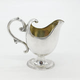 Victorian Sterling Silver Modernist Floral Cream Jug 1900 Birmingham Antique