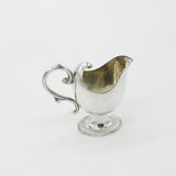 Victorian Sterling Silver Modernist Floral Cream Jug 1900 Birmingham Antique