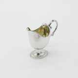 Victorian Sterling Silver Modernist Floral Cream Jug 1900 Birmingham Antique