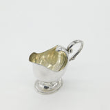 Victorian Sterling Silver Modernist Floral Cream Jug 1900 Birmingham Antique
