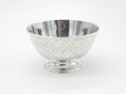 Victorian Sterling Silver Floral Form Sweet Treat Bowl with Crest 1867 London