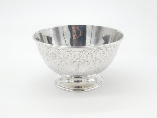 Victorian Sterling Silver Floral Form Sweet Treat Bowl with Crest 1867 London