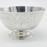 Victorian Sterling Silver Floral Form Sweet Treat Bowl with Crest 1867 London