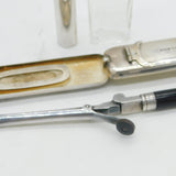 Victorian Boxed Sterling Silver Ladies Hair Curling Travelling Set Antique