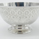 Victorian Sterling Silver Floral Form Sweet Treat Bowl with Crest 1867 London