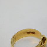 9ct Yellow Gold Victorian Style Buckle Ring Vintage 1973 London