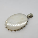 Victorian Sterling Silver & Gold Floral Sweetheart Locket Pendant Antique c1880
