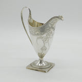 George III Sterling Silver Pedestal Cream Jug Antique 1790 London Thomas Shaw