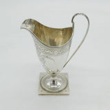 George III Sterling Silver Pedestal Cream Jug Antique 1790 London Thomas Shaw