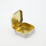 Victorian Sterling Silver Colourful Enamel Floral Trinket Box c1890 Antique