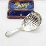 Georgian Sterling Silver Scallop Bowl Caddy Spoon 1788 Charles Hougham