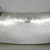Victorian Sterling Silver Whisky Decanter Label Antique 1870 Birmingham G. Unite